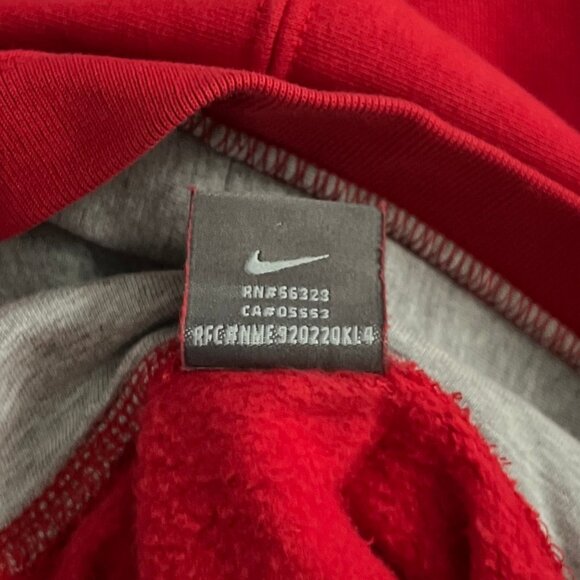 Nike Hoodie Pullover Sweatshirt Youth Small 4-6 Red Swoosh Logo Fleece Lined - Picture 7 of 10